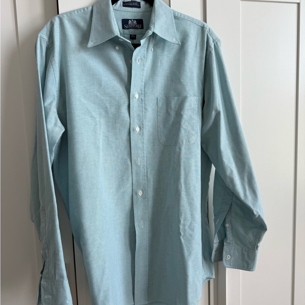 Stafford Men's Light Blue Shirt